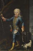 Maria Giovanna Clementi Portrait of Michele Antonio Saluzzo with his dog oil painting
